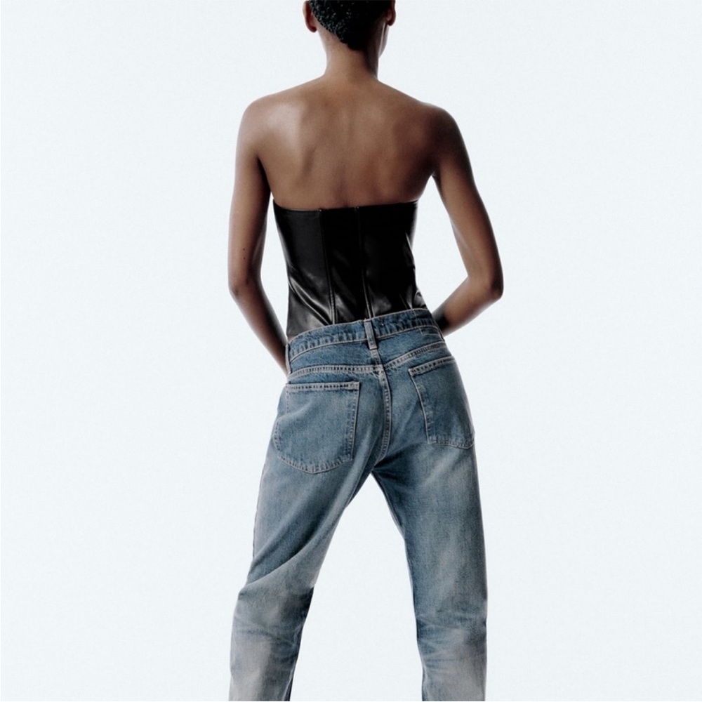Zara Faux Leather Corset Top XS - Picture 5 of 15